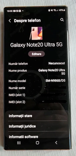 Samsung Note 20 Ultra 5G 256 GB