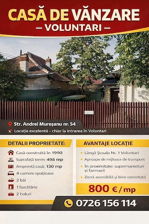 Casa de vânzare Voluntari 