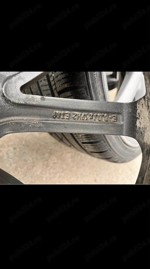 Vând jante originale VW aliaj PRETORIA ,R19 cu anvelope sport in stare bună ,8 J ET 49 - imagine 5