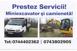 Prestez Servici cu Miniexcavator și Camioneta