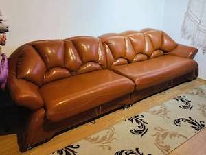 Canapea extensibilă din piele ecologică premium import Polonia