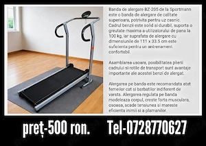 Bandă de Alergare Sportmann BZ-205   Transformă-ți sănătatea chiar din confortul sufrageriei tale!