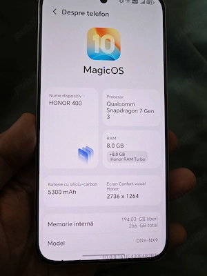 Honor 400 256Gb+8 GB  impecabil cu folia ecran 