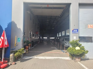 Hala servicii, producție 