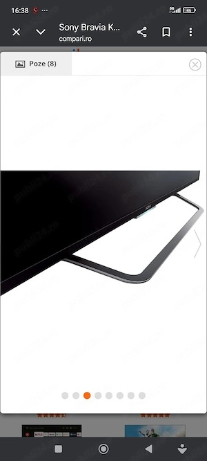 Televizor Sony android 139 cm, model 55XE9305 4K ultra HD cap de serie cu o imagine și lumino - imagine 3