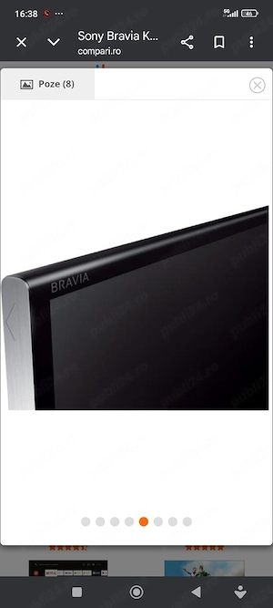 Televizor Sony android 139 cm, model 55XE9305 4K ultra HD cap de serie cu o imagine și lumino - imagine 5