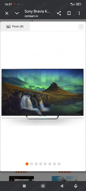 Televizor Sony android 139 cm, model 55XE9305 4K ultra HD cap de serie cu o imagine și lumino - imagine 4