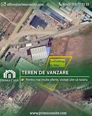 Teren intravilan   Soseaua Bucuresti (Spatarului) langa A7   S=4.570mp   d=30m   Pret: 160.000  neg.