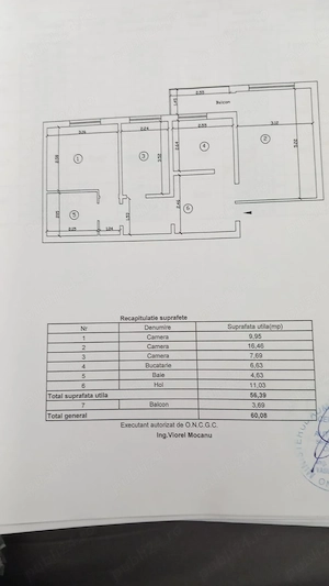 Apartament  PODU DE FIER , 1982,   luminos ,central, 3 camere D, 60 mp,  bld. Tudor Vladimirescu - imagine 8