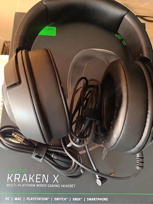 Casti gaming Razer Kraken X, surround 7.1 virtual, multiplatforma, Negru.