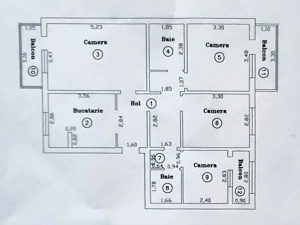 OCAZIE: 4 camere, 2 băi, 3 balcoane, decomandat, etaj intermediar - imagine 10