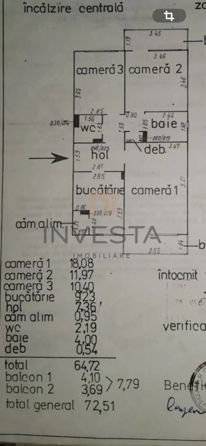 Apartament 3 camere decomandat de vanzare - cartierul Zorilor - imagine 12