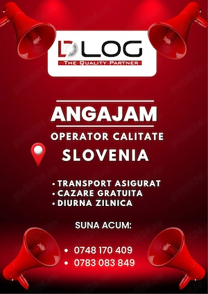 Angajam Operator calitate in Slovenia