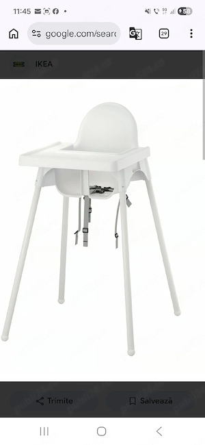 Vand scaun masa copii