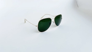 Ochelari de soare Aviator - Rama aurie Lentile Verzi