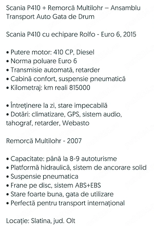 Scania P410 Euro 6 + Remorcă 8 9 auto   Preț negociabil - imagine 7