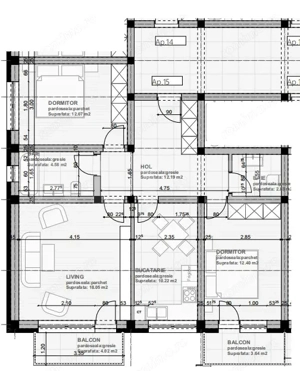 Apartament 3 camere, 72 mp 