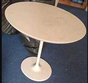 Masuta cafea, Arper Dizzie,design Lievore Altherr Molina, blat MDF alb