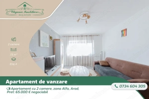 Apartament cu 2 camere, zona Alfa, Arad