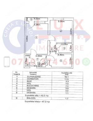 ID 20017 EXCLUSIVITATE - Apartament 2 camere - De VÂNZARE - imagine 9