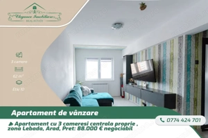 apartament cu 3 camere , zona Lebăda Arad