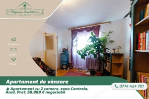 Apartament cu 2 camere, zona centrală, Arad
