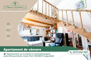 Apartament cu 2 camere si centrală proprie, zona Ultracentrală, Arad