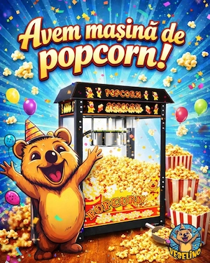 Vată de Zahăr & Popcorn pentru Petreceri Copii - Veselino Events