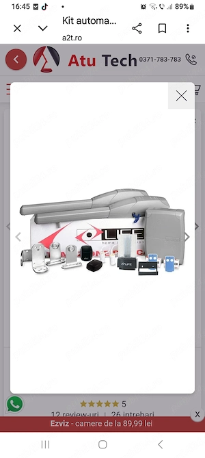 Vand kit automatizare Life poarta batanta