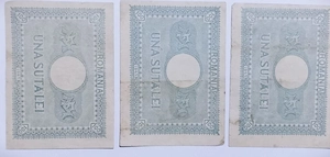 3 Bancnote de 100 LEI 1945 - Regele Mihai I