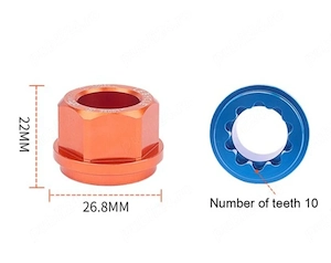 Cheie ax pedale bicicleta mtb Shimano 10 dinți 10T aliaj aluminiu service cursiera  - imagine 3