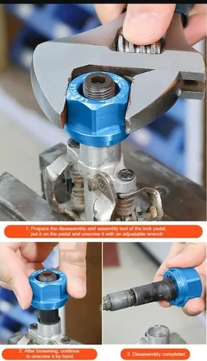 Cheie ax pedale bicicleta mtb Shimano 10 dinți 10T aliaj aluminiu service cursiera  - imagine 4