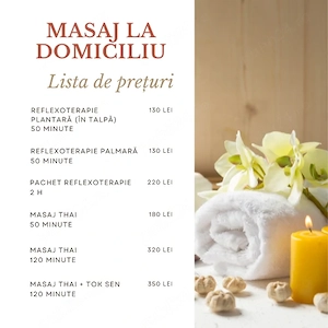 Reflexoterapie, Masaj Terapeutic si Tok Sen la Domiciliu (Timișoara)