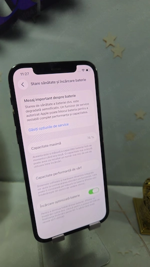 iPhone 12 PRO Black 256 GB Batetie Originală:74%.PRET FIX! - imagine 2
