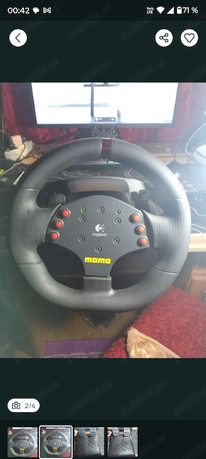 volan Logitech mono racing cu force feedback cu pedale 