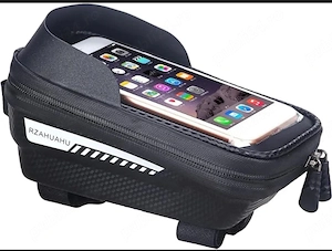 Geantă impermeabila suport telefon cadru bicicleta mtb cirsiera borseta parasolar antisoc - imagine 3