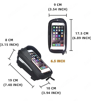 Geantă impermeabila suport telefon cadru bicicleta mtb cirsiera borseta parasolar antisoc - imagine 2