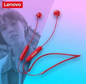 Casti neckband wireless bluetooth originale Lenovo pentru telefoane Samsung Apple Honor OnePlus - imagine 2