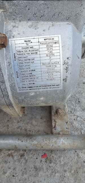 Motopompa Technik MPT23-30 2 țoli - imagine 5