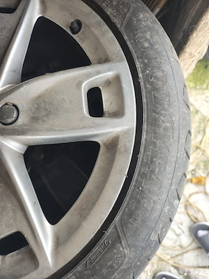 set jante 5x112r17 cu anvelope vara good year dot 2023 - imagine 3