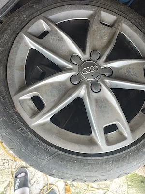 set jante 5x112r17 cu anvelope vara good year dot 2023 - imagine 2