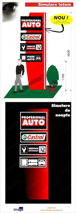 Reclama luminoasa Totem 4,5 m  - imagine 2