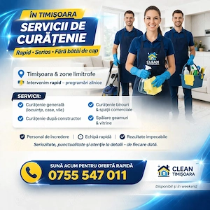 Servicii Profesionale de Curățeniet Timisoara