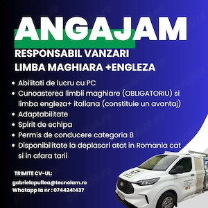 Responsabil vanzari limba maghiara +engleza