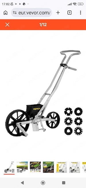 semănătoare manuală Vevor din Aluminiu pentru gradina, sere 