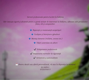 Executie lucrari diverse la inaltime 