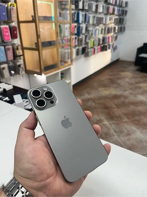 Iphone 15 Pro Max Natural Titanium   Baterie 88%   Garantie   256 Gb 