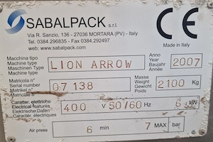 MASINA  VERTICALA DE AMBALAT  fabricata in Italia - Sabalpack 2007