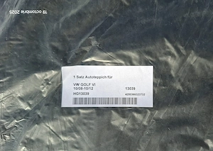 Set Covorase interioare TIGUAN, GOLF VI - Mocheta - originale