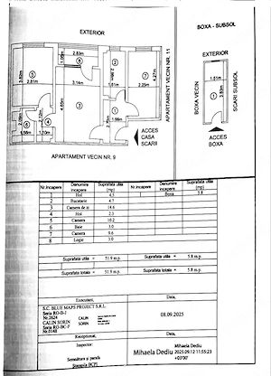 Zona Orizont - 3 camere-etaj 2-balcon-mobilat-centrala-beci-aer conditionat - imagine 5